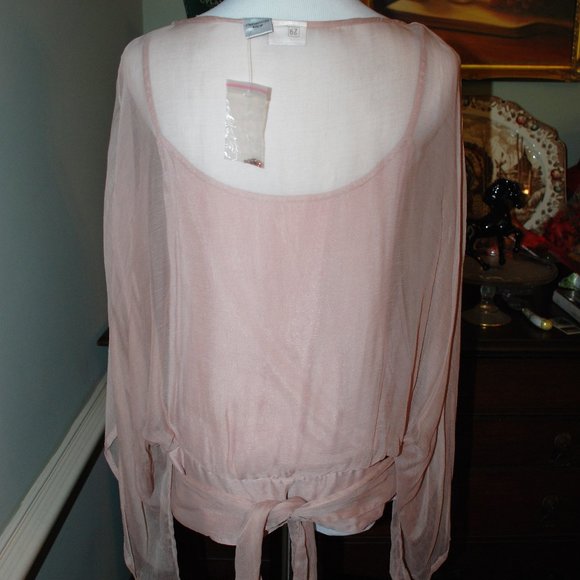 NWT Vintage Victorian Inspired Sheer Blouse - Picture 3 of 4